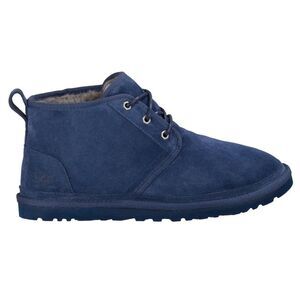 Ugg Australia Men's Chukka Neumel Lace Up Boot New Navy Sheepskin Lining 13